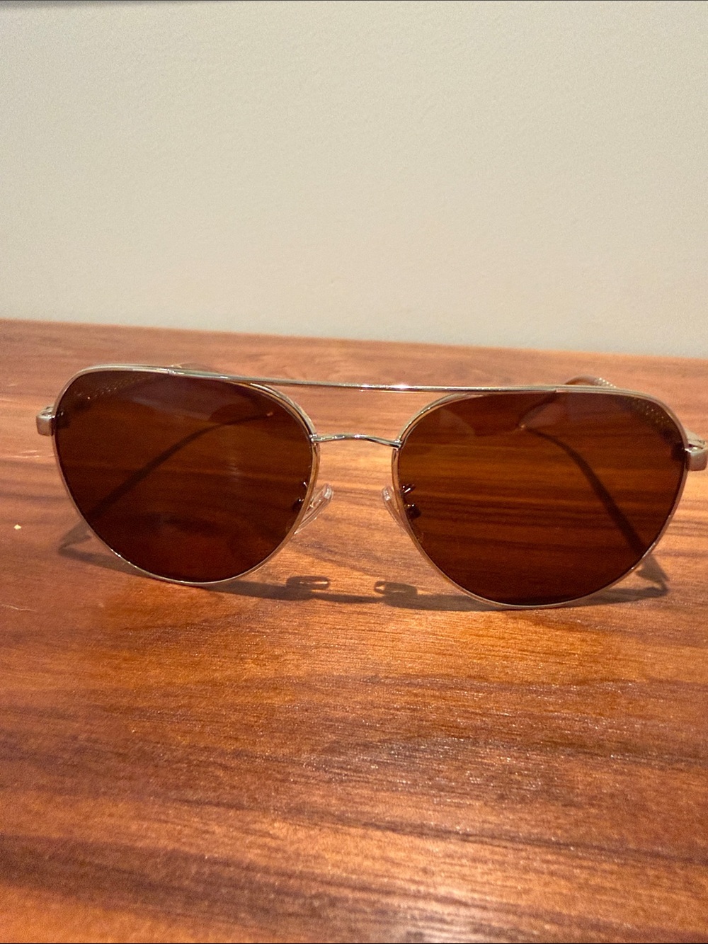 Coach Gold Frame Sunglasses with Brown Lenses